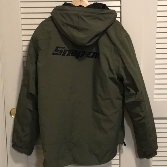 NWOT Men’s SNAP-ON Tools Workwear Jacket - polyester- olive green- Large - Picture 5 of 10